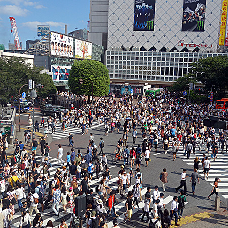 Carrefour de Shibuya.