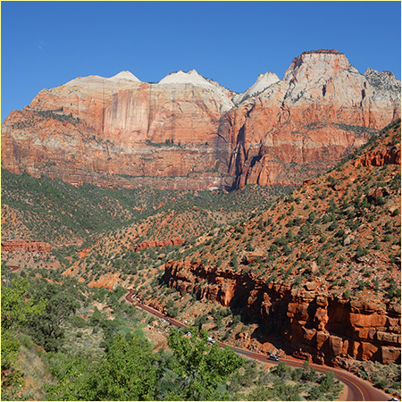 Les montagnes de grès rouge, Zion national park