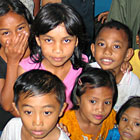 Enfants d'un village de montagne.