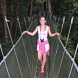 Agathe sur le canopy walk