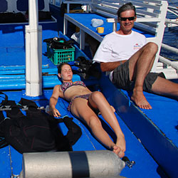 Confortable retour de plongées.